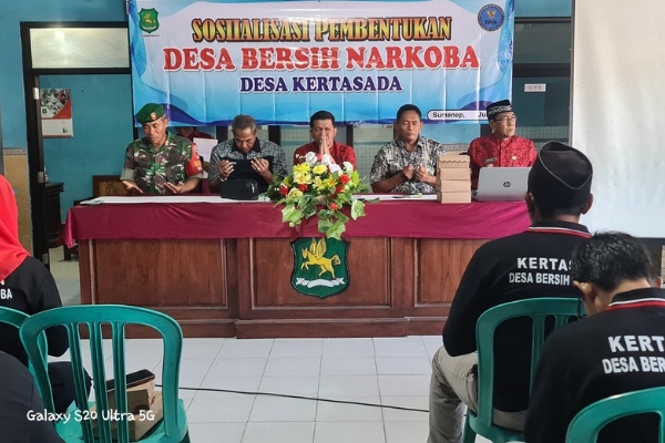 Pemerintahan Desa Kertasada Gelar Sosialisasi Pembentukan Desa Bersih&nbsp;Narkoba